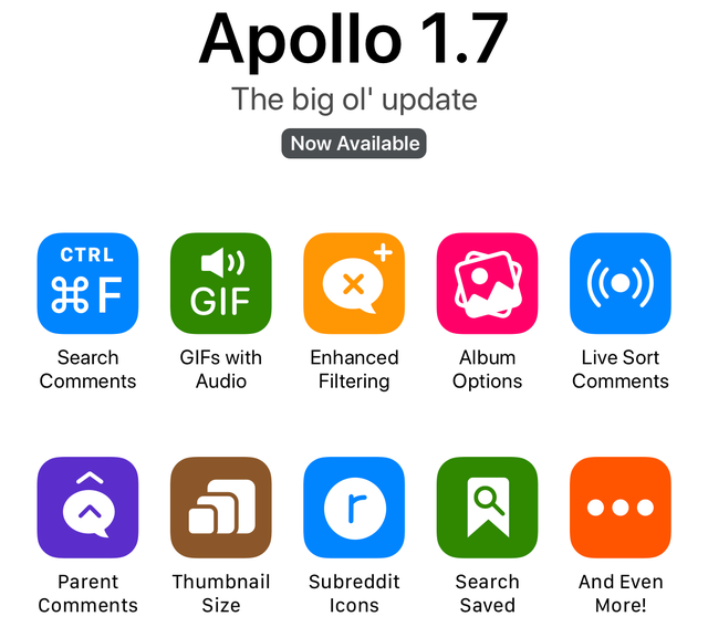 Populära Reddit-klienten Apollo fick många nya funktioner i massuppdateringar