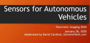 Panel Sensor untuk Autonomouse Kendaraan adalah sesi fitur di Electronic Imaging 2020.