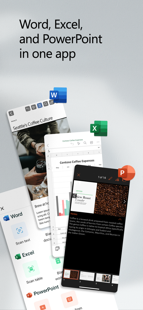 Microsoft meluncurkan aplikasi iPhone Office baru yang menggabungkan Word, Excel dan PowerPoint 3