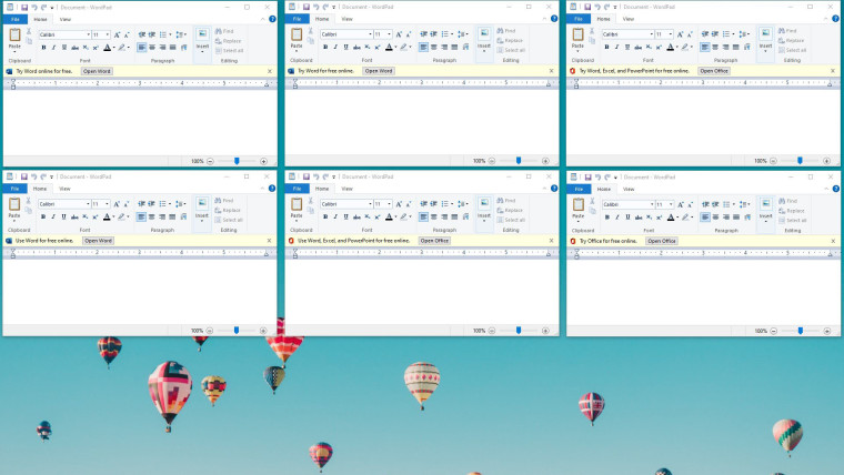 Microsoft тестирует рекламу для Office 365 на WordPad 1