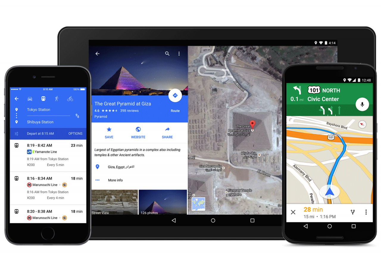 Perhitungan ulang rute otomatis tiba di Google Maps 3
