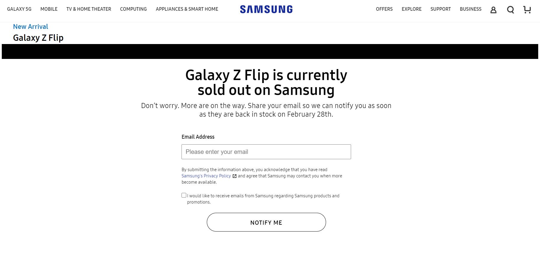 Samsung Galaxy Z Flip US Unlocked Habis Terjual