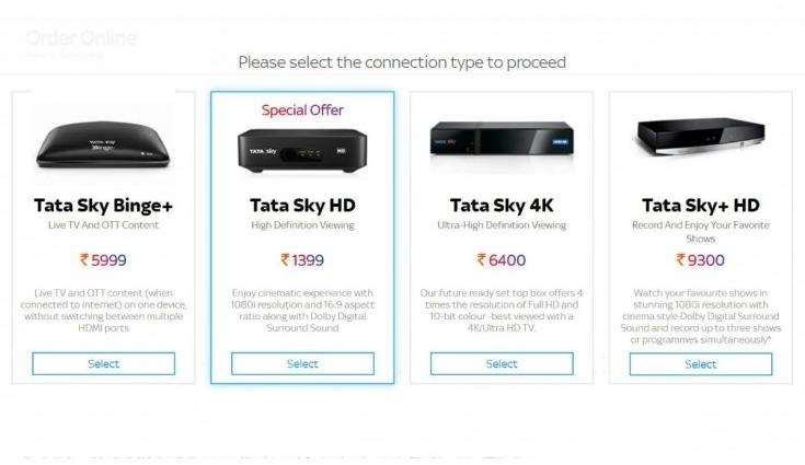 Tata Sky menghentikan SD set top box