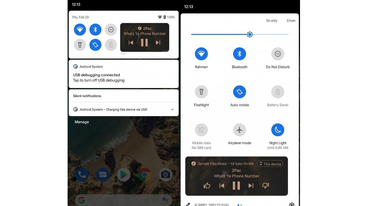 Google Tests Putting a Music Player in Android 11 Quick Settings Panel: Report