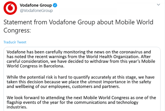 Image - Vodafone tidak akan pergi ke MWC 2020