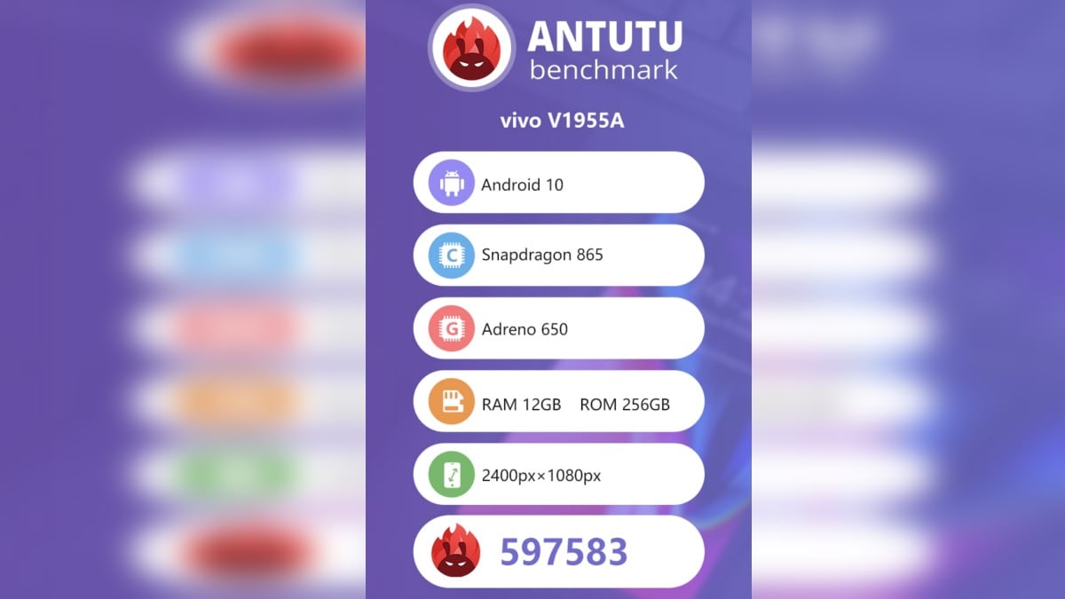 iQoo 3 Posts Highest Ever AnTuTu Score of 597583 Points, 4,440mAh Battery With 55W Fast Charging Confirmed