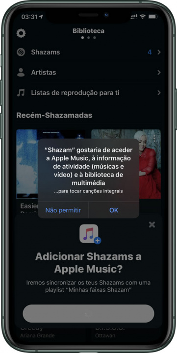 Gambar Apple Musik dengan Shazam