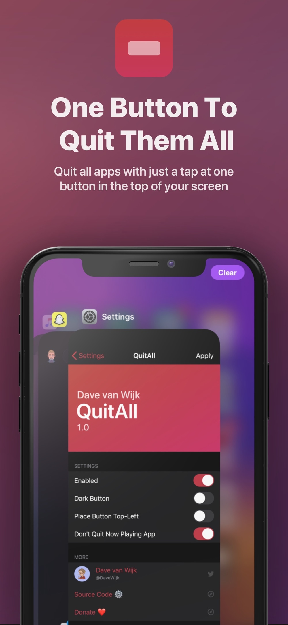 QuitAll cho phép bạn đóng tất cả các ứng dụng Trình chuyển đổi ứng dụng chỉ bằng một chạm 2