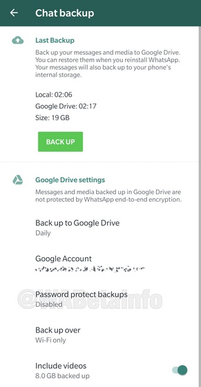 WhatsApp Akan Segera Memungkinkan Anda untuk Mengenkripsi Cadangan Google Drive Anda 1