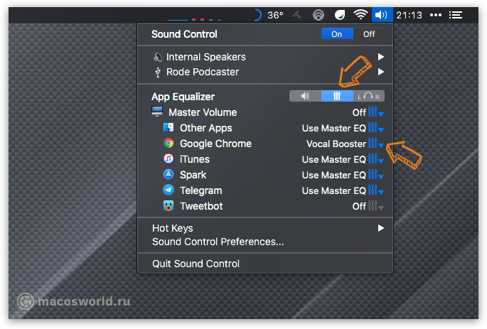 Kontrol Suara - kontrol volume lanjutan untuk Mac 8